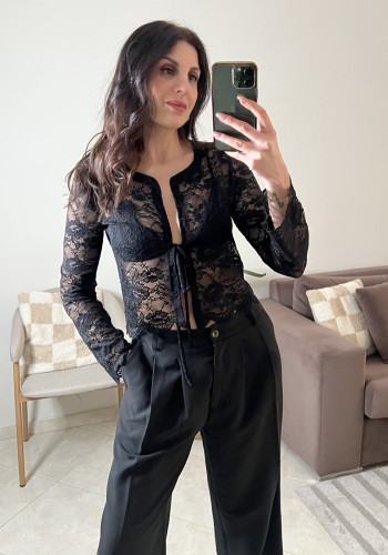 Dolce black lace top 