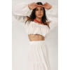 Bardot white crop top 