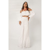 Bardot white crop top 
