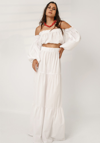 Bardot white crop top 