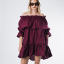 Brigitte burgundy dress 