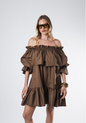 Brigitte mocha dress 