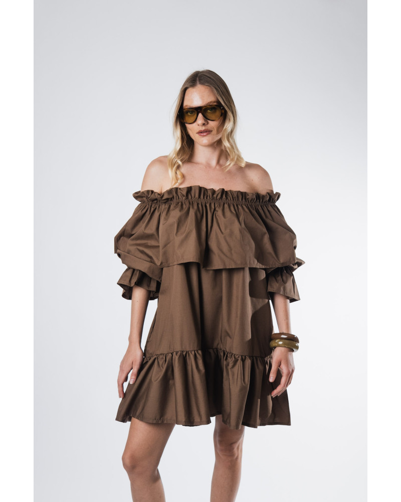 Brigitte mocha dress 