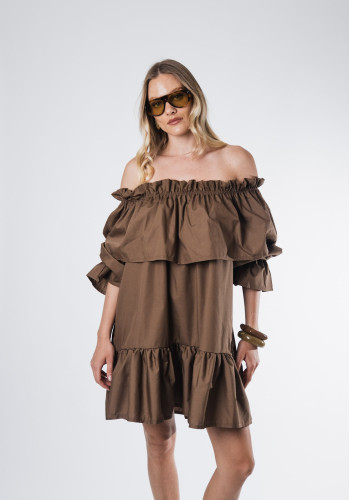 Brigitte mocha dress 