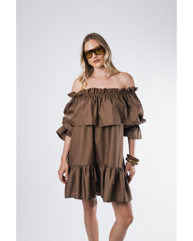 Brigitte mocha dress 