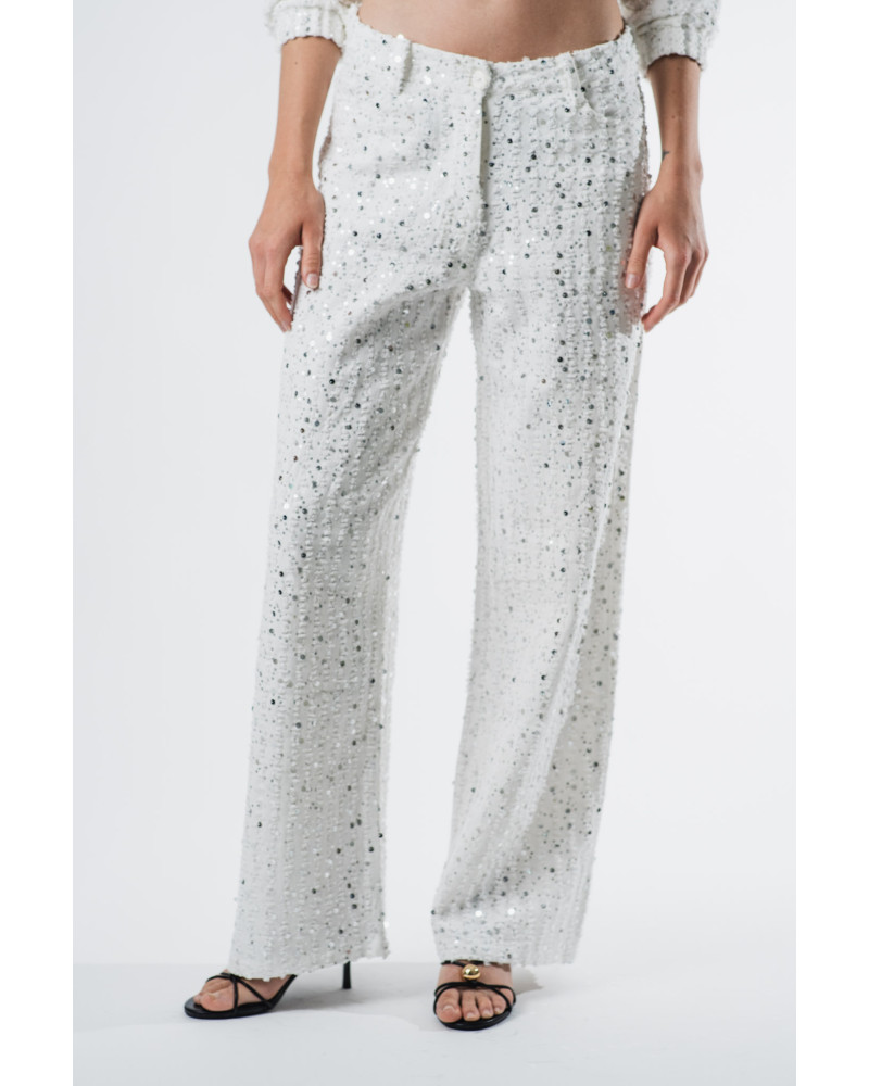 Carrie ecru denim pants 