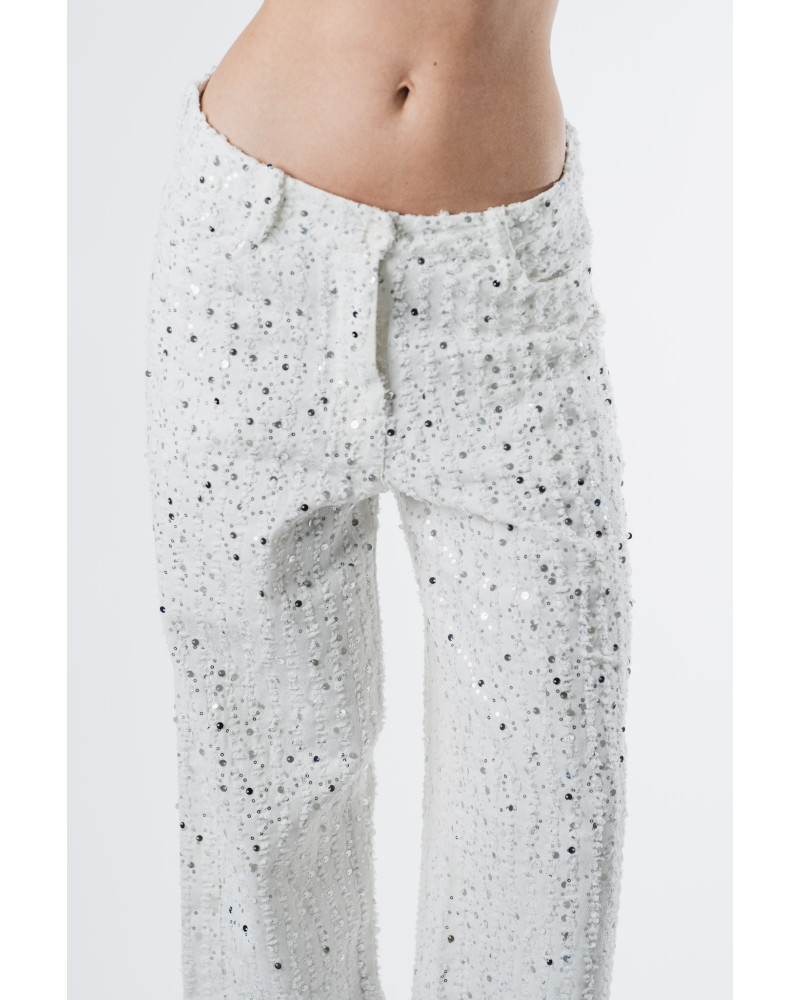 Carrie ecru denim pants 