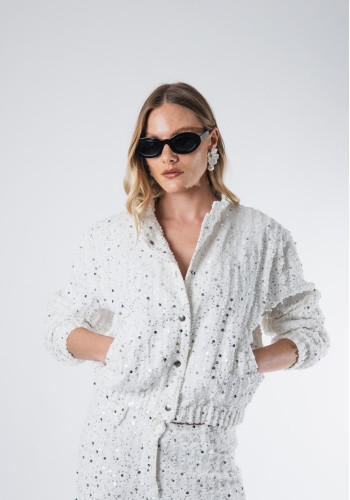 Carrie ecru denim jacket 