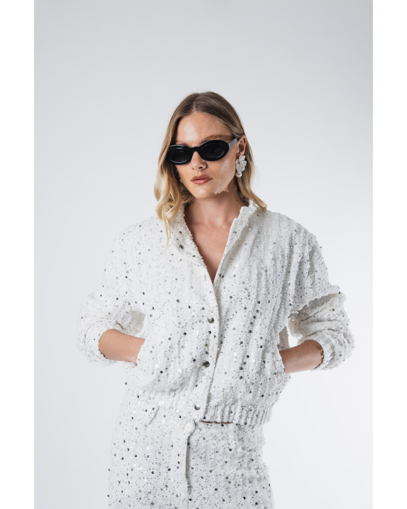 Carrie ecru denim jacket 