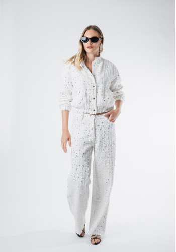 Carrie ecru denim pants 