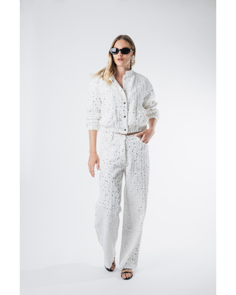 Carrie ecru denim pants 