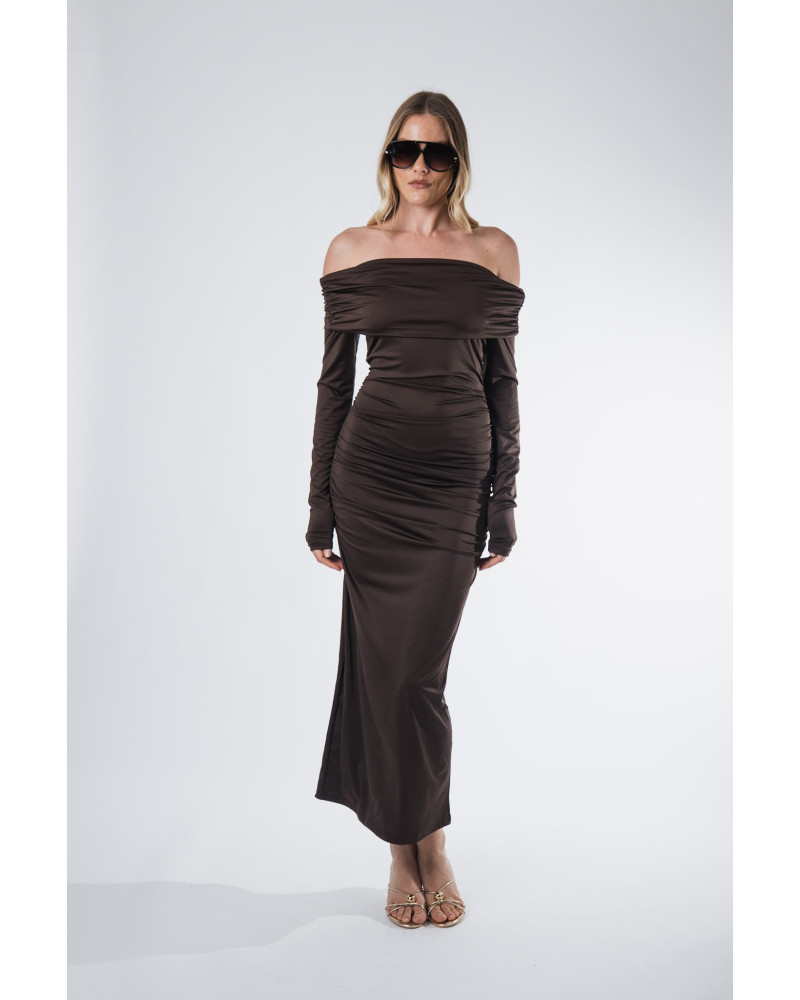 Melanie brown dress 
