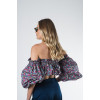 Bardot floral crop top 