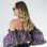 Bardot floral crop top 