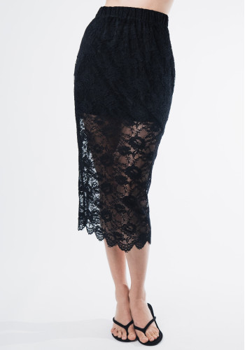 Dolce black lace skirt 
