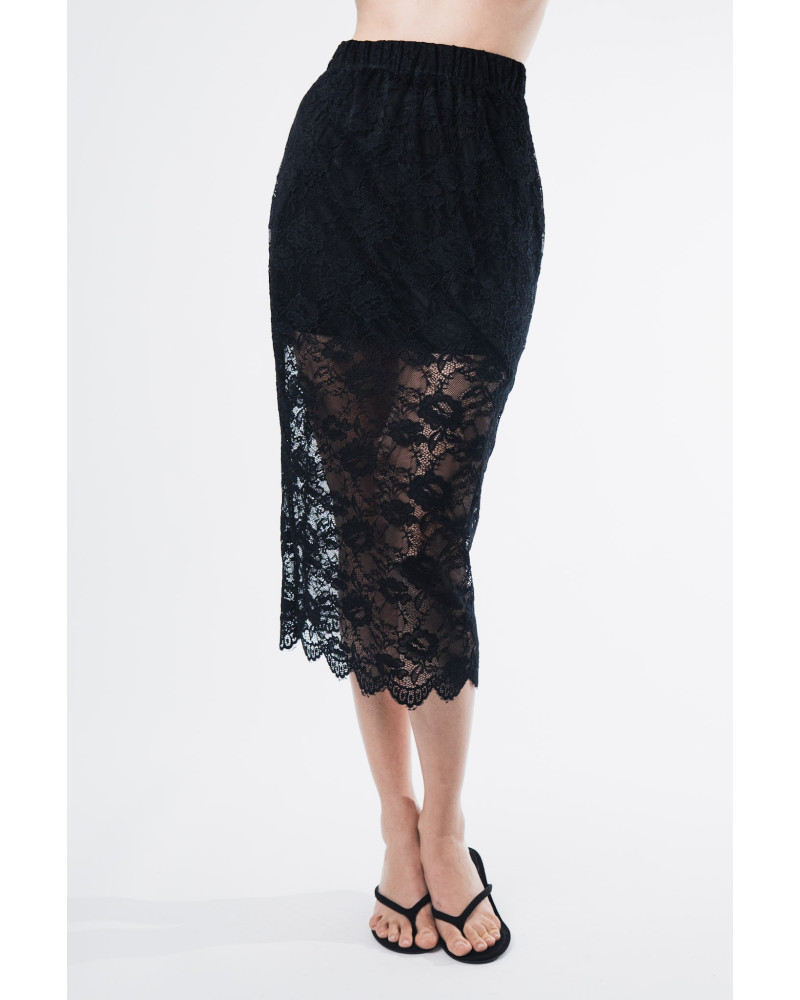 Dolce black lace skirt 