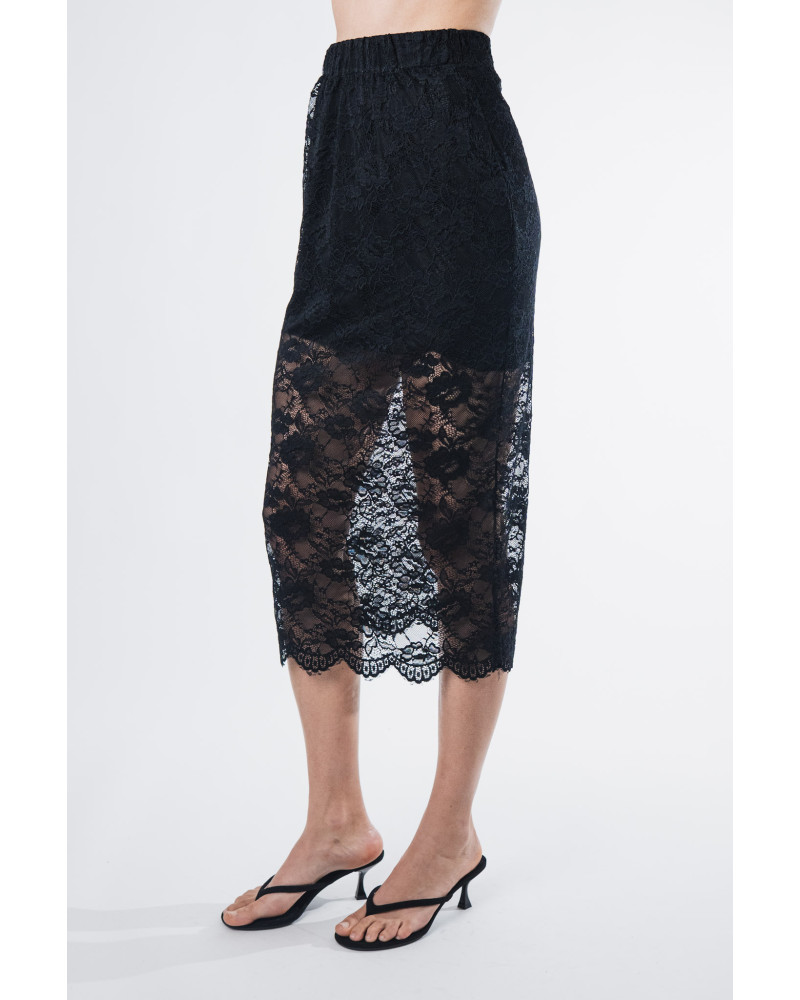 Dolce black lace skirt 
