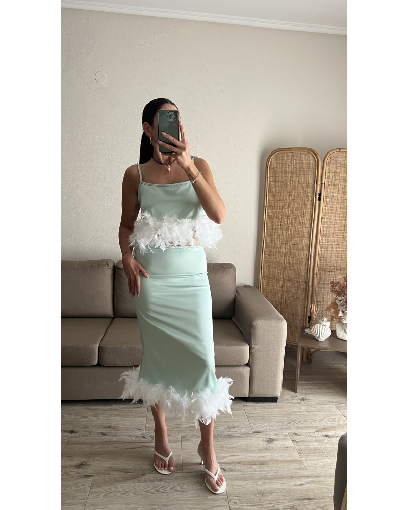 Gilda mint skirt 