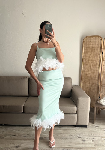 Gilda mint skirt 