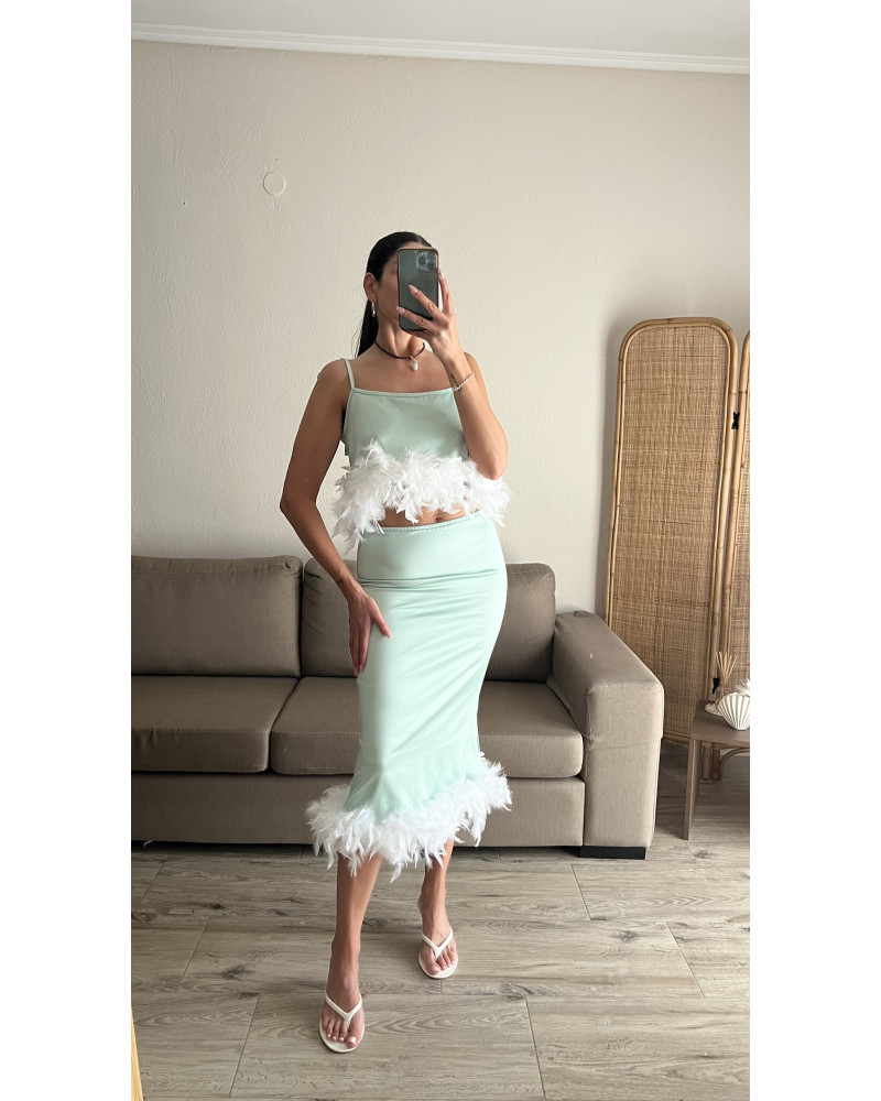 Gilda mint skirt 