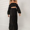 Bardot black crop top
