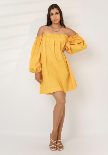 Bardot yellow mini dress 